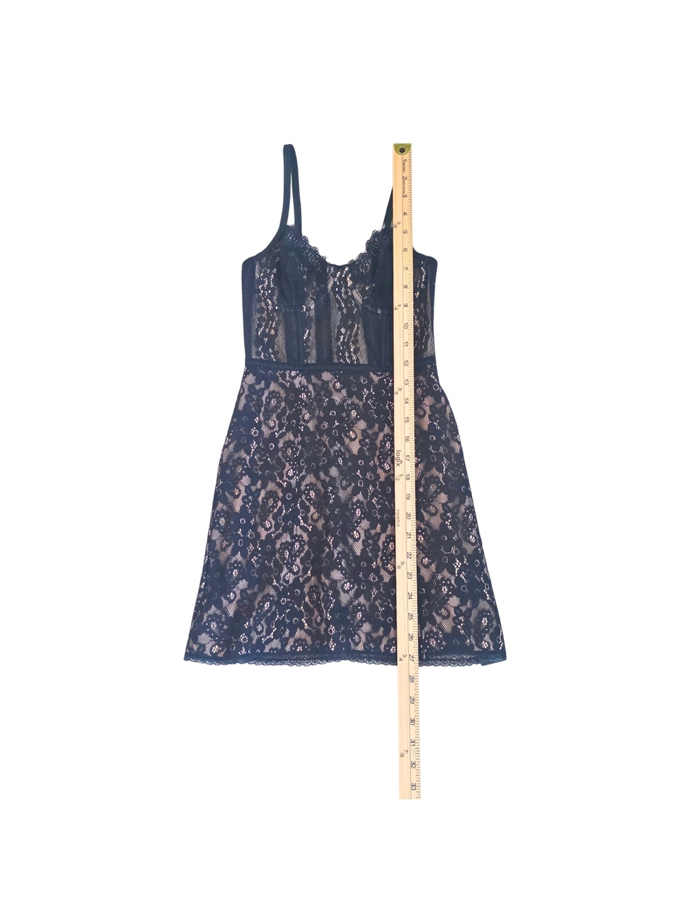 Urban Outfitters Layla Lace Corset Mini Dress XS Black Coquette Goth - Picture 11 of 15